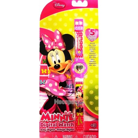 Годинник Minnie Mouse (5 функцій: міс, дат, год, хв, сек) MNRJ6B