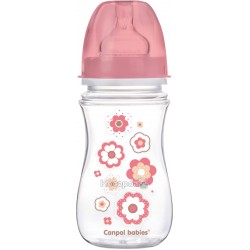 Пляшка з широким отвором антиколікова Canpol babies EasyStart-Newborn baby рожева 35/217