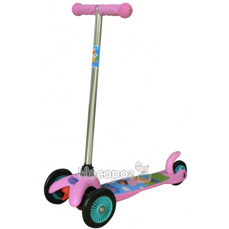 Скутер дитячий ліцензійний - PEPPA (3-колісний, 2 колеса попереду, гальмо)