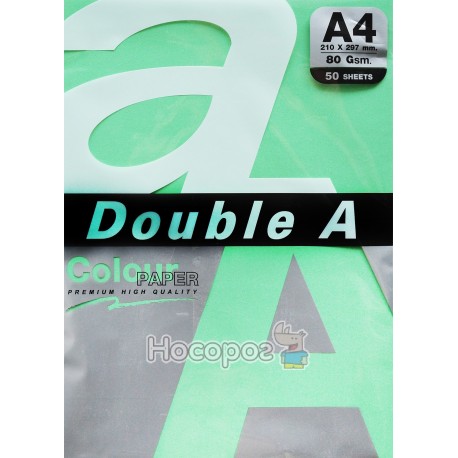 Папір офісна кольорова Double A А4 темно-зелений Р50