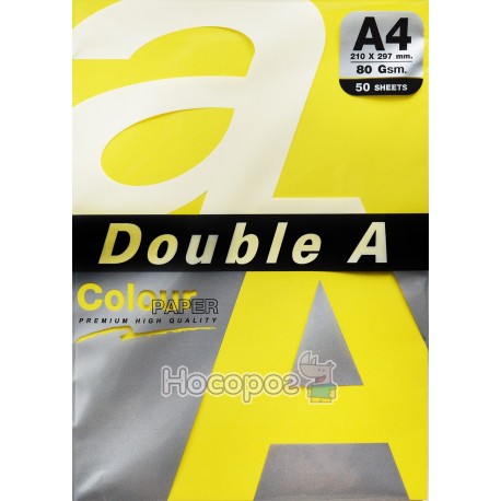  Бумага ксероксная цветная Double A А4 насичений жовтий Р50