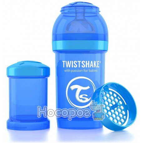 Антіколікова пляшечка 78002 - Twistshake 180мл, блакитна