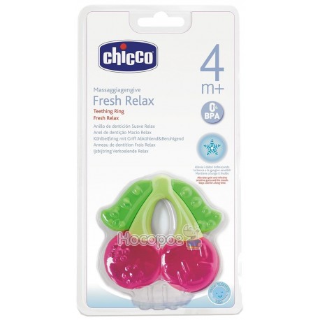 Зубное кольцо охлаждающее Chicco "Вишенки"