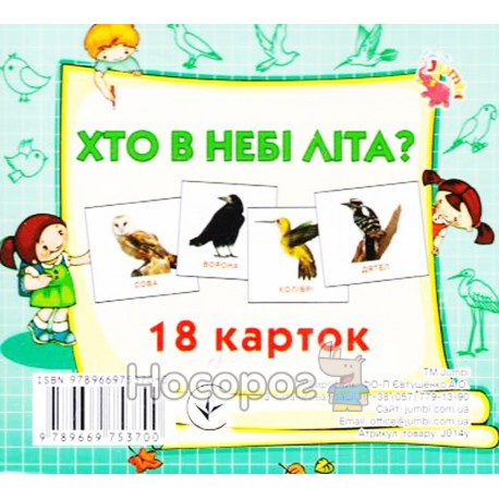 Картки міні - Хто в небі літа? "Джамбо" (анг\укр)