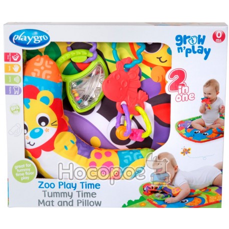 Розвиваючий килимок Playgro Зоопарк з подушечкою 0186988