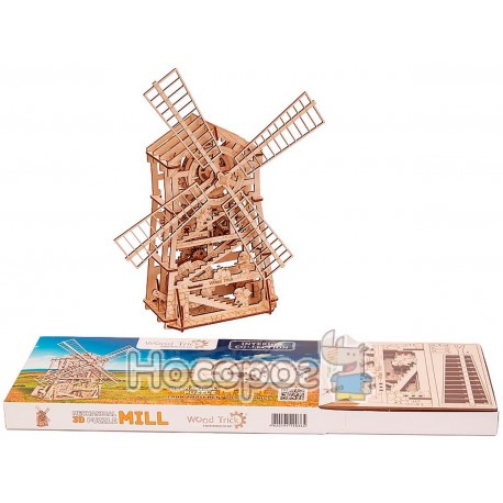 Механическая сувенирно-коллекционная модель Wood Trick "Мельница" Евро