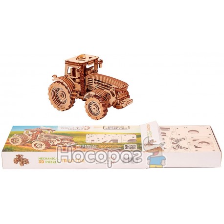 Механическая сувенирно-коллекционная модель Wood Trick "Трактор"