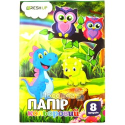 Бумага цветная Frash up Артикус 8 цветов fr-0008-8