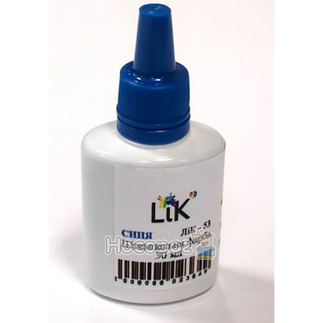 Штемпельна фарба "LiK-53" синя, 30мл 
