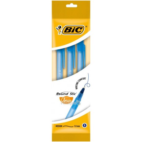 Ручка шариковая BIC Раунд сток синяя (набор 4шт) 944176