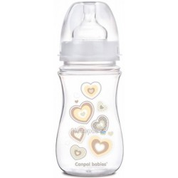 Бутылка Canpol Easystart - Newborn baby с широким отверстием антиколикова 240 мл бежевые сердца