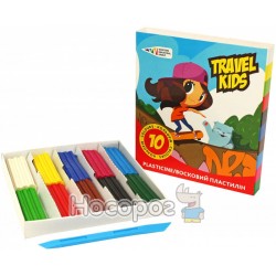 Пластилин Гамма Travel Kids Восковой 10 цветов