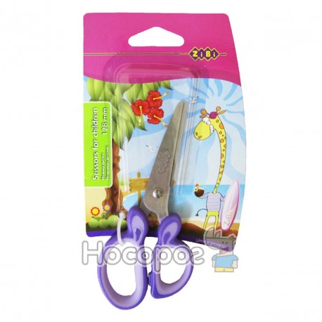 Ножницы детские с резиновыми вставками ZB.5011-07 фиолетовые 