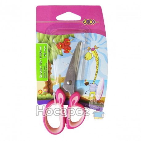 Ножницы детские с резиновыми вставками ZB.5011-10 розовые