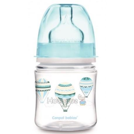 Пляшечка Canpol babies з широким отвором антиколікова PP - In the Clouds blu2