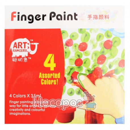 Фарба пальчикова 4 кольори RFC0435