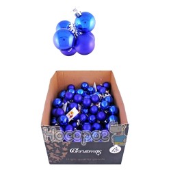 Набор N1-4004AB-B с 6-ти шаров матовых и блестящих, синие