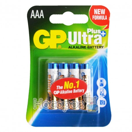 Батарейки ААА GP Ultra Plus 24AUPMB-2U4 мініпальчик лужна 4891199100338 (40)