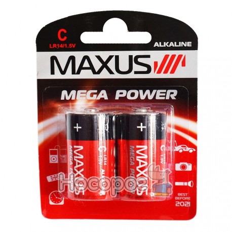 Батарейки MAXUS LR14/1.5V С-С2 середня (2 шт) (6)