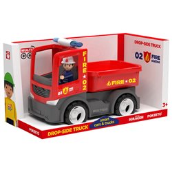Іграшка MULTIGO Single FIRE - DROPSIDE WITH DRIVER пожежна вантажівка 6407149