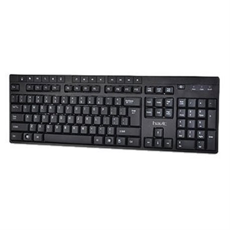 Клавіатура дротова HV-KB373, USB, black