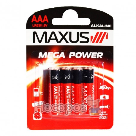 Батарейки MAXUS LR03/1.5V AАA мініпальчик