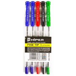 Ручки в наборе Hiper Fine Tip HO-111/5 цветов