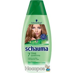 Шампунь Schauma 7 трав для нормального і жирного волосся, які вимагають частого миття 400 мл (3838824086750)