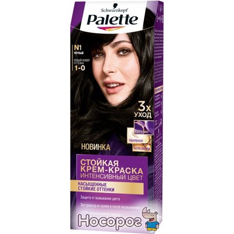 Фарба для волосся Palette N-1 (1-0) Чорний 110 мл (3838905551559)