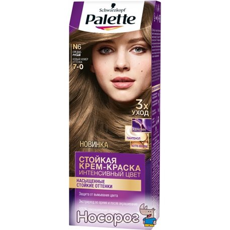 Фарба для волосся Palette N-6 (7-0) Середньо-русявий 110 мл (3838905551603)