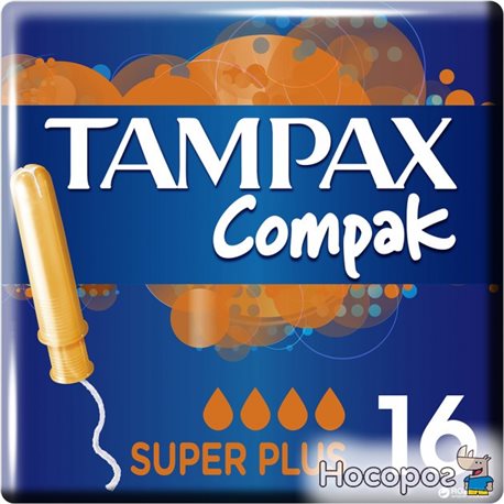 Тампоны Tampax Compak Super Plus с аппликатором 16 шт (4015400219620)
