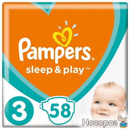 Подгузники Pampers Sleep & Play Размер 3 (Midi) 6-10 кг, 58 шт. (4015400224211)