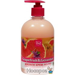 Жидкое крем-мыло Bioton Cosmetics Грейпфрут и Герань с увлажняющим молочком 500 мл (4820026144405)