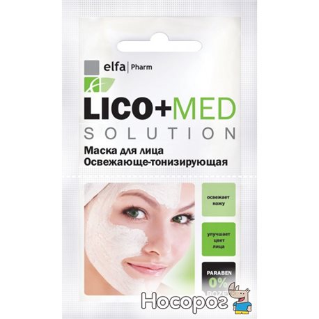 Маска для обличчя Elfa Pharm Lico + Med Освежающе-тонізуюча 20 мл (4823015933264)