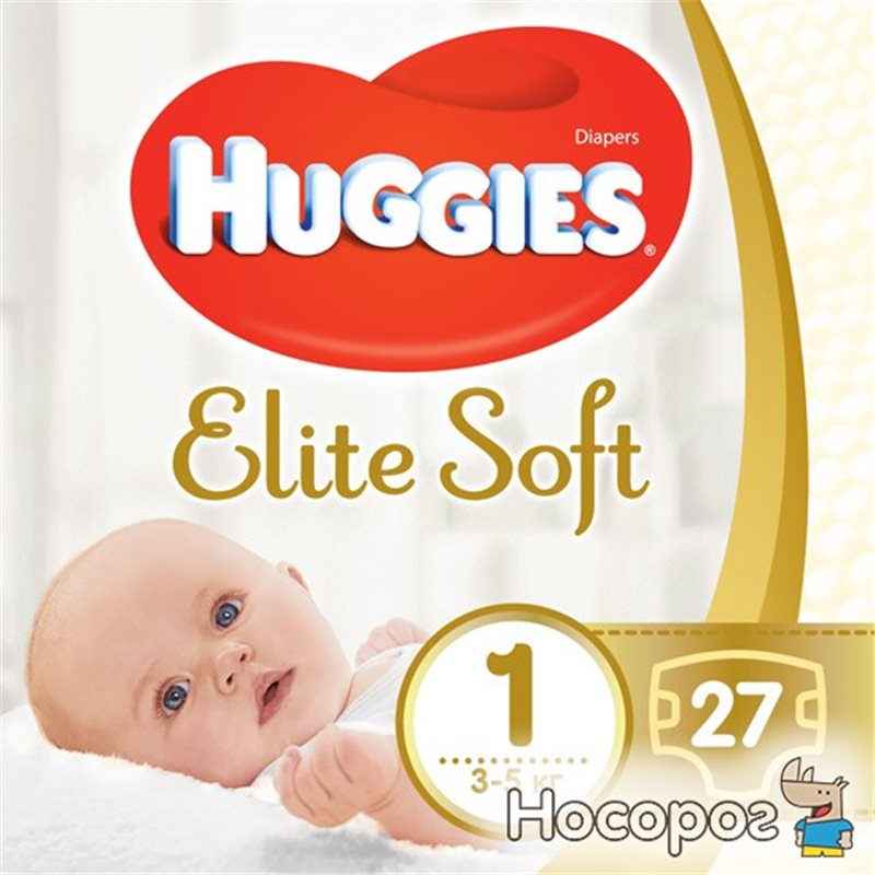 Фото Подгузник Huggies Elite Soft 1 Small (до 5 кг) 27 шт