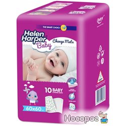 Одноразовые пеленки Helen Harper Baby Change Mats 60x60 см 10 шт (5411416012870)