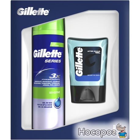 Подарунковий Набір Gillette Series (7702018478279) Гель для гоління Gillette Series для чутливої ​​шкіри 200 мл + Гель після гол