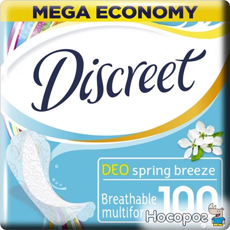Ежедневные гигиенические прокладки Discreet Deo Spring Breeze 100 шт (8001090162113)