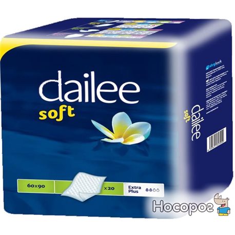 Пелюшки одноразові Dailee Soft Extra Plus 60х90 20 шт. (8595611623950)