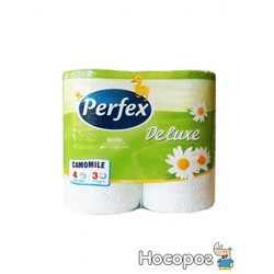 Туалетная бумага Perfex Deluxe 4 шт ромашка 3 слоя (8600101745248)
