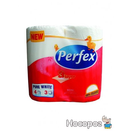 Туалетная бумага Perfex 4 шт 3 слоя (8600101745477)