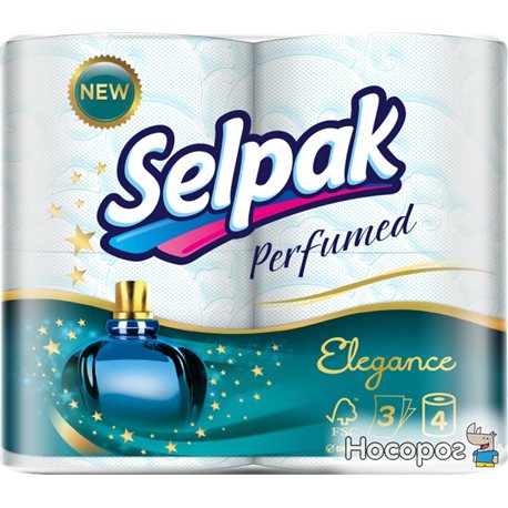 Туалетная бумага Selpak Perfumed с ароматом Elegance 4 рулона (32263400_8690530044463)