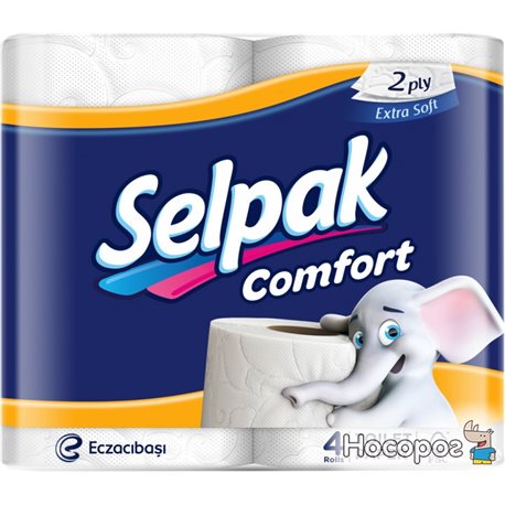 Туалетний папір Selpak Comfort двошаровий 4 рулони (8690530802117)