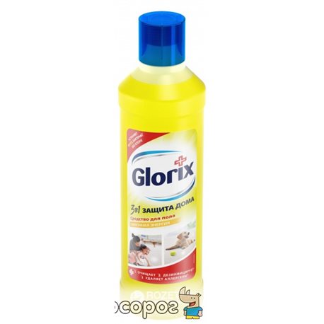 Засіб для миття підлоги Glorix "Лимонна енергія" 1 л (8710447347430)