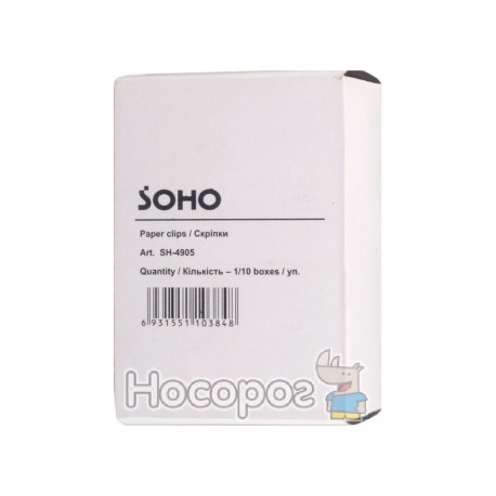 Скрепка никелированная SOHO SH-4905 490128