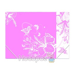 Папка на резинках А4 Skiper SK-4302LF L'inspiration des Fleurs рожева