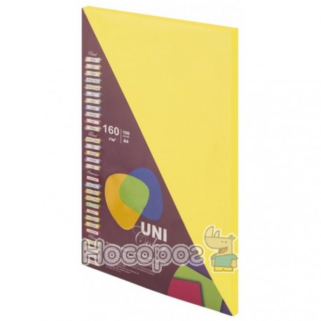 Бумага цветная UNI Color A4/160 Intensive Sun Yellow 154041