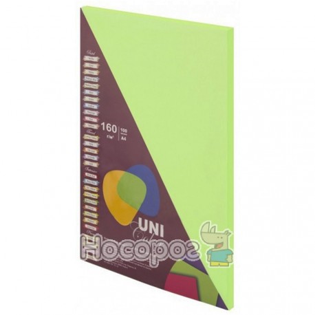 Бумага цветная UNI Color A4/160 Intensiv Spring Green 151238