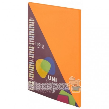 Бумага цветная UNI Color A4/160 Intensive Orange 151237