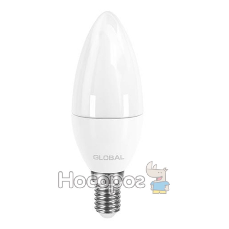Фото Лампа світлодіодна Global 1-GBL-133 C37 CL-F 5W E14 3000K
